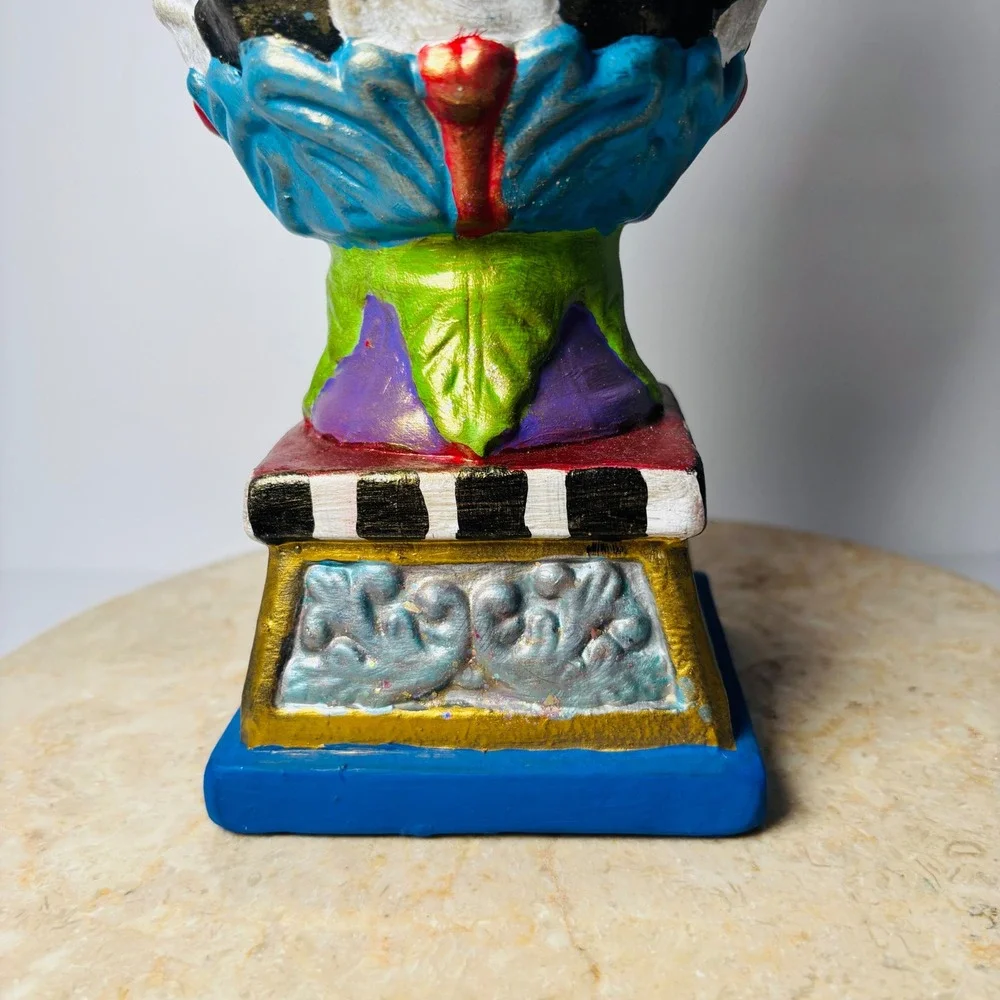 Pier 1 Dragon Egg Statue Decorative‎ Figurine Black White Gold Accent Mackenzie
